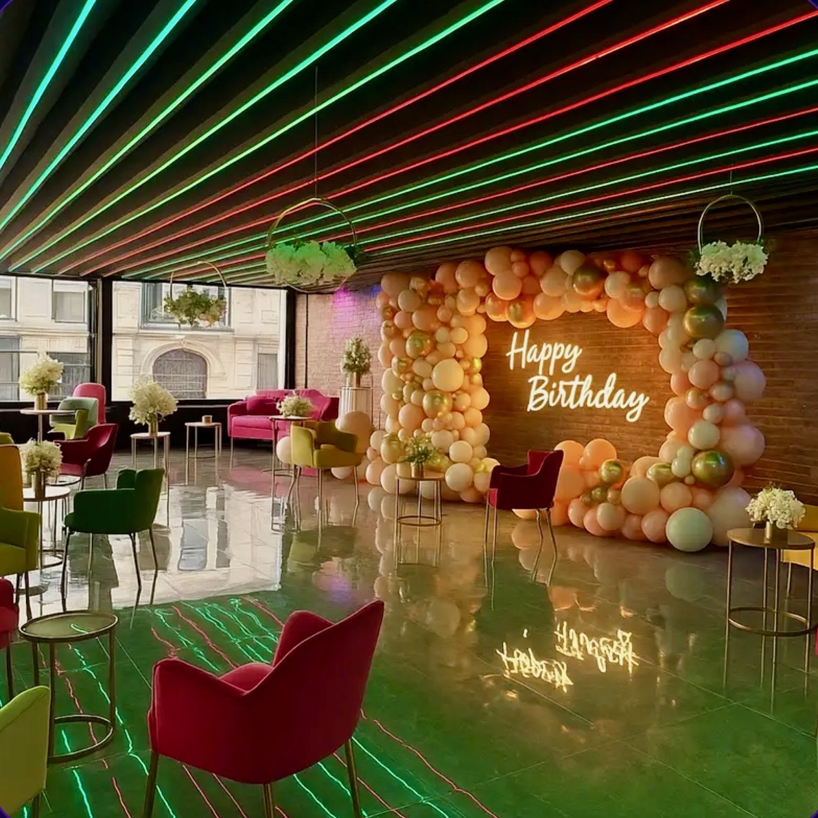 Birthday celebration setup